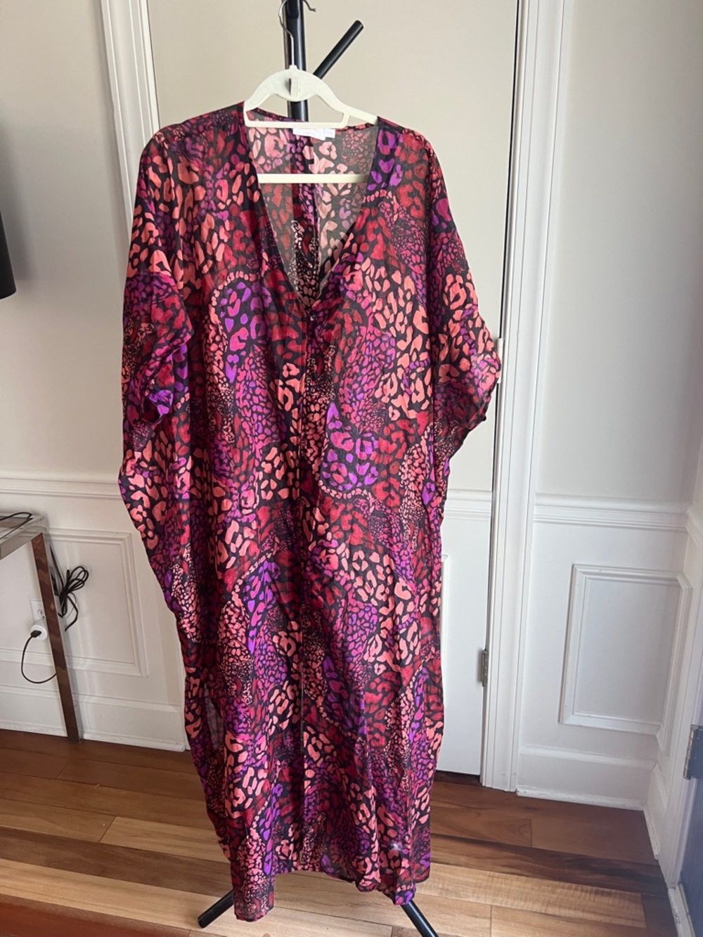Johnny was Vibrant Pink & Purple Animal Print Kaftan